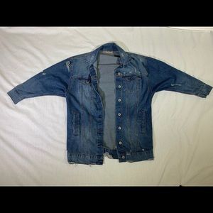 Oversized jean jacket